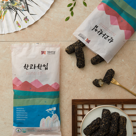 [Kyongdong Hangwa] Glutinous rice Black sesame Gangjeong 400g-Glutinous Korean Fruit, Black Sesame, Korean Sweets, Traditional Korean Snacks, Traditional Desserts-Made in Korea